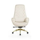 Chefsessel "Chairman Gold" aus Echtleder