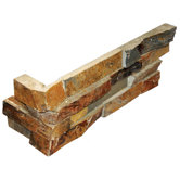 Slate 6" x 18" x 6" Natural Ledge Stone Corner in California Gold
