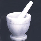 White Marble Mortar and Pestle