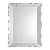 Mirrored Framed Scallop Mirror