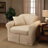 Microsuede Two Piece Chair Slipcover