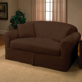 Microsuede Two Piece Loveseat Slipcover