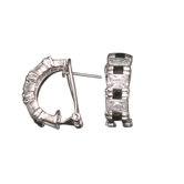 Baguette and Black Rhodium Plated Earrings