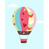 Hot Air Balloon Wall Decal