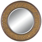 Circle of Vines Wall Mirror in Dark Gold