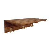 Teak Robe/Coat Hook with Three Hooks