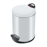 T2.13 Pedal Bin in White with Black Inner