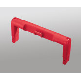 Safety Rail in Red with Integrated Bucket Hook