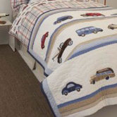 Cars and Trucks Bed Skirt