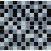 Dancez Carinosa 1" x 1" Glass Mosaic in Black