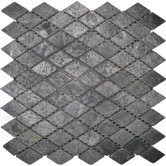 Tumbled Slate Diamond Mosaic in Ostrich Grey