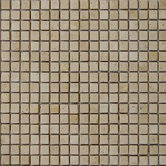5/8" x 5/8" Tumbled Travertine Mosaic in Ivory