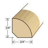 72" Solid Hardwood Unfinished Bamboo Natural Strand Quarter Round
