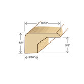 78" Solid Hardwood Unfinished White Oak Square Nose