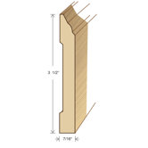96" Solid Hardwood Unfinished Walnut Wall Base