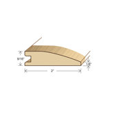 78" Solid Hardwood Unfinished Santos Mahogany Reducer for 9/16" Floors