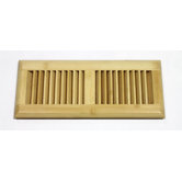 4" x 12" Surface Mount Horizontal Bamboo Wood Vent in Natural