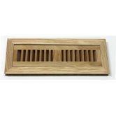 2" x 10" x 3/4" Flush Mount White Oak Wood Vent in Natural
