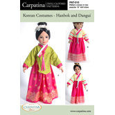 Clothes Pattern Doll Korean Hanbok and Dangui