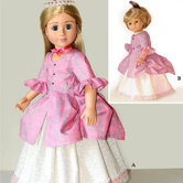 Clothes Pattern Doll Polonaise Dress