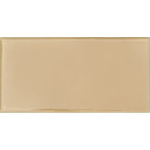 Hand-Painted Ceramic 3" x 6" Glazed Single Bullnose in Crema