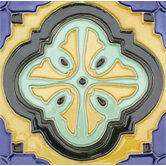 Mission 6" x 6" Hand-Painted Ceramic Decorative Tile in Acapulco