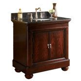 Mount Vernon 36" Vanity in Merlot with Granite Top