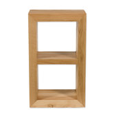 Ashgrove Two Hole Vertical Shelving Unit in Natural Lacquer