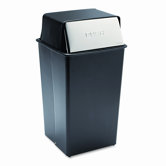 Reflections Fire-Safe Push Top Square Receptacle, 36 Gal