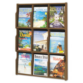 Expose Adj Magazine/Pamphlet 9-Pocket Display, 29.75" Wide