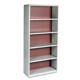 Value Mate Series Bookcase, 5 Shelves, 31-3/4w x 13-1/2d x 67h, Gray