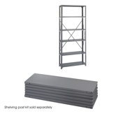 12" Industrial Steel Shelving in Dark Gray