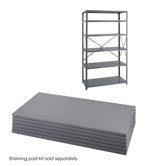24" Industrial Steel Shelving in Dark Gray