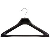 One Piece Hanger in Black (Pack of 8)