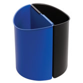 Desk-Side Receptacle in Black and Blue
