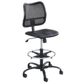 Vue Series Mesh Extended Height Chair, Vinyl Seat