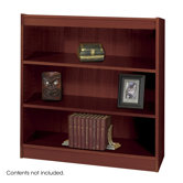 3-Shelf Square Edge Veneer Bookcase