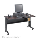 Mobile Computer Desk with Reversible Top