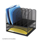 Mesh Desk Organizer, Eight Sections, 13.5" Wide
