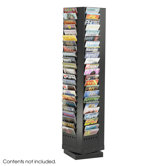 Steel Rotary Magazine Rack, 92 Compartments, 14" Wide