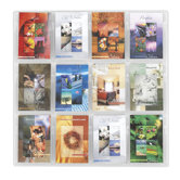 Reveal Clear Literature Displays, 12 Compartments, 30" High