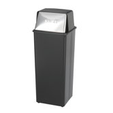 Reflections Fire-Safe Push Top Square Receptacle, 21 Gal