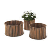 Wheels Round Tub Planter