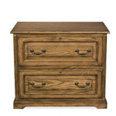 Seville Square Two Drawer Lateral File in Warm Oak