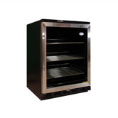 Beverage Cooler in Black with Stainless Steel Trim