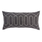 Dotted Trellis Pillow in Charcoal