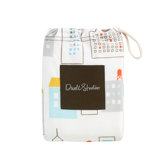 Skyline Fitted Crib Sheet in Light Blue