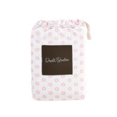 Floral Dot Pale Fitted Crib Sheet in Rose