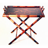 Hand Painted Bamboo Serving Table Tray