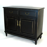 Buffet Cabinet in Distressed Antique Black